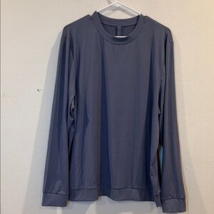 SKIMS Men's Long Sleeve Shirt in Slate Blue